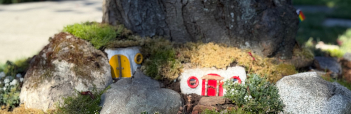 a child's faerie garden in the neighbourhood
